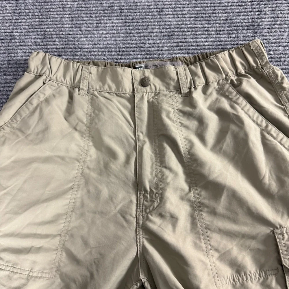 REI Mens Cargo Hiking Pants Khaki Tan Nylon Outdoor Trousers Size M 30L